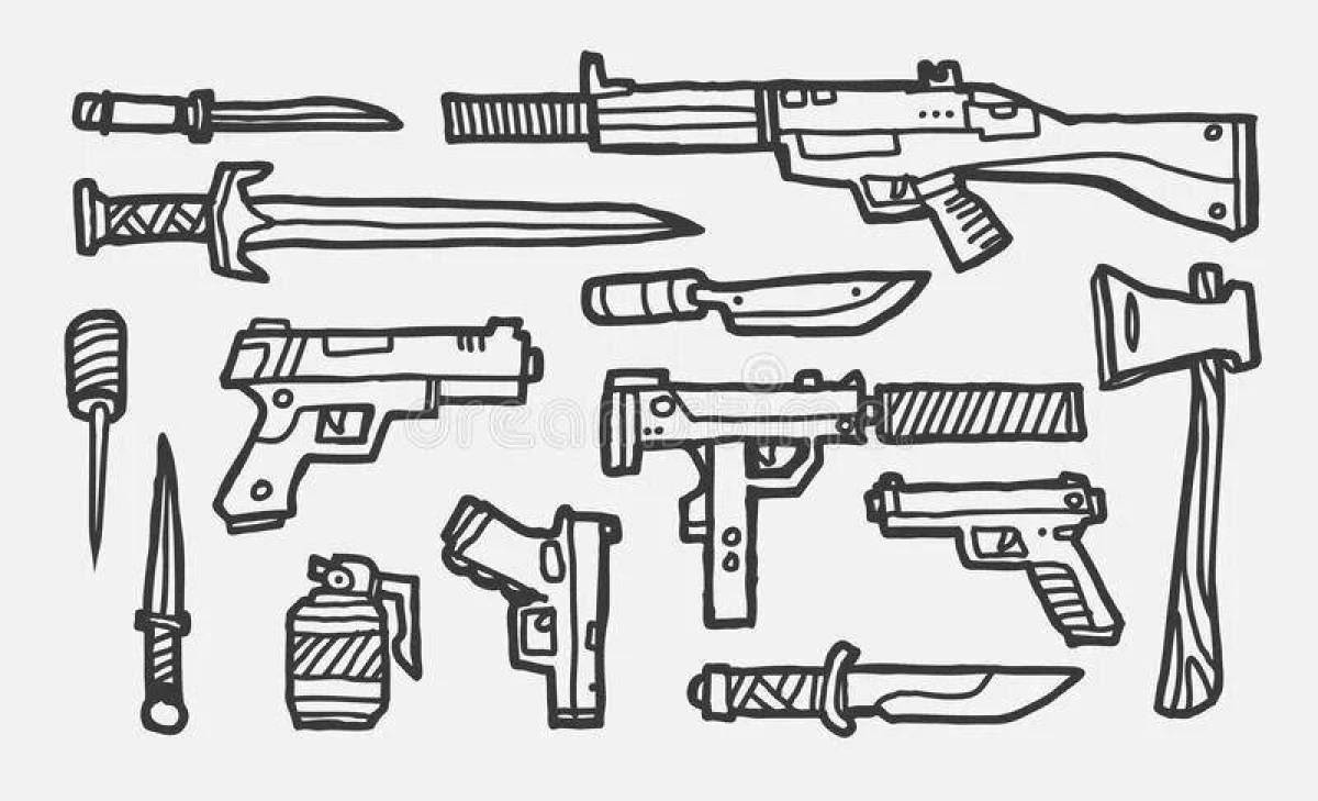 Картинки как нарисовать оружие