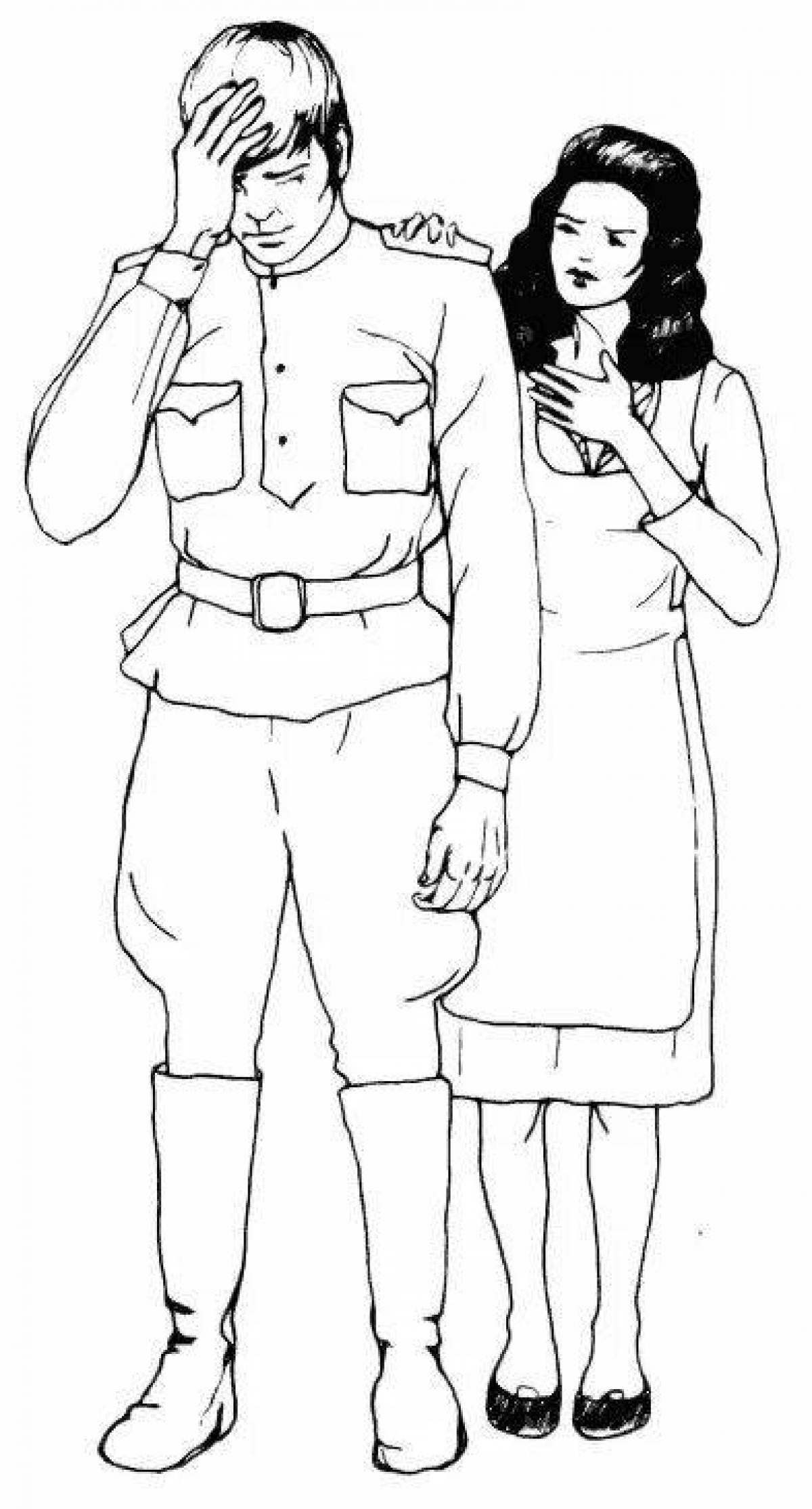 Военная медсестра раскраска для детей