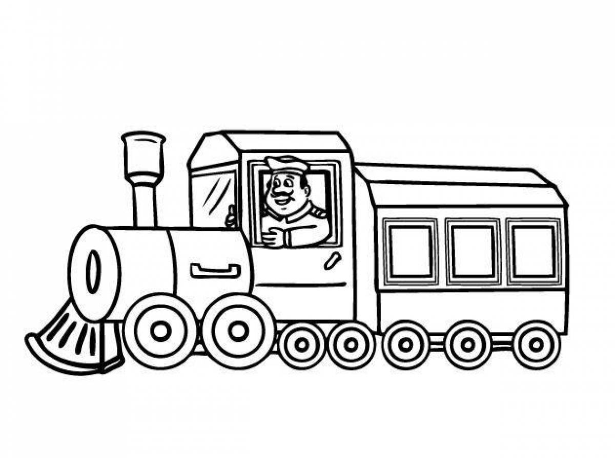 Железнодорожник раскраска для детей