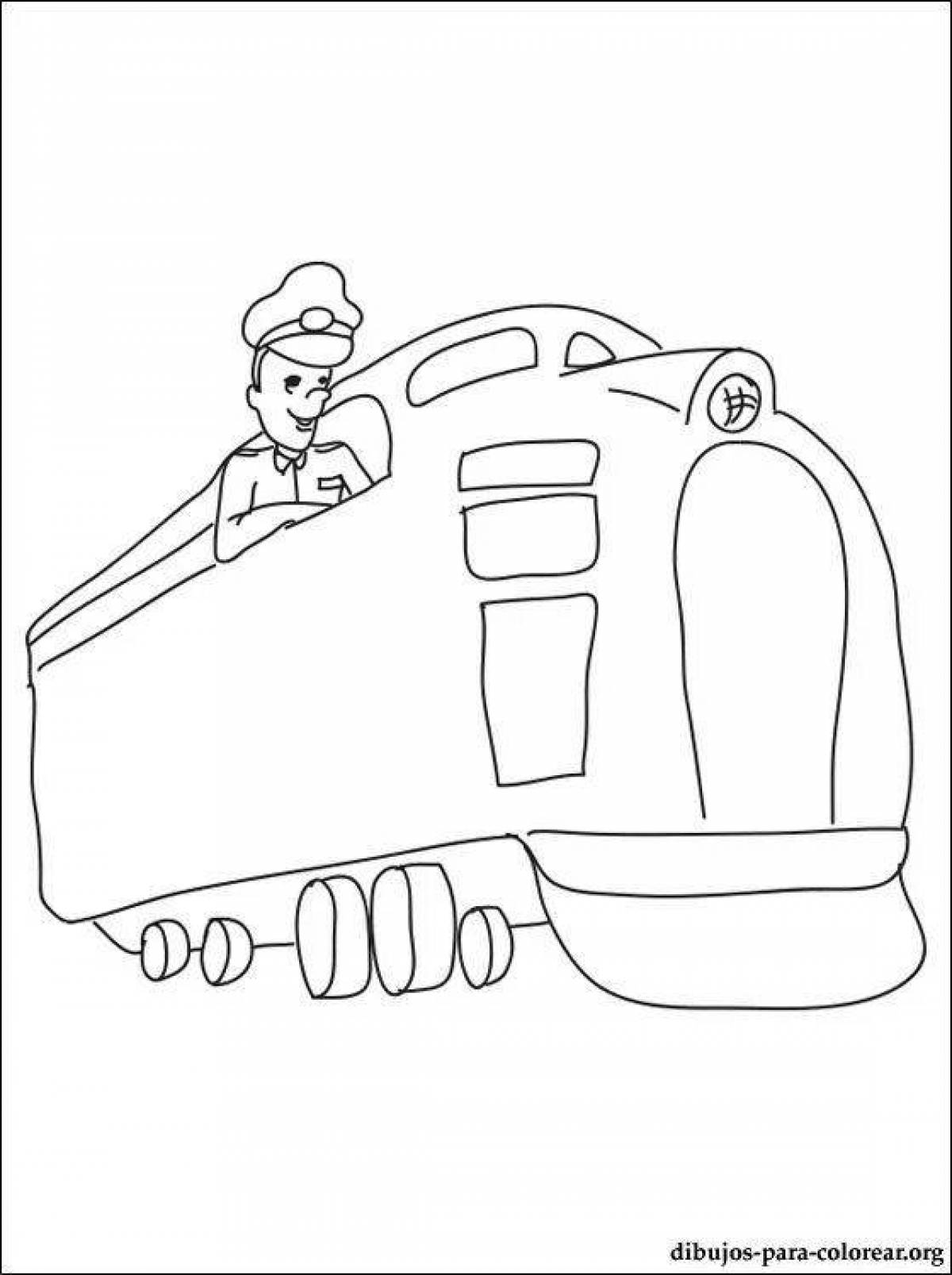 Железнодорожник раскраска для детей
