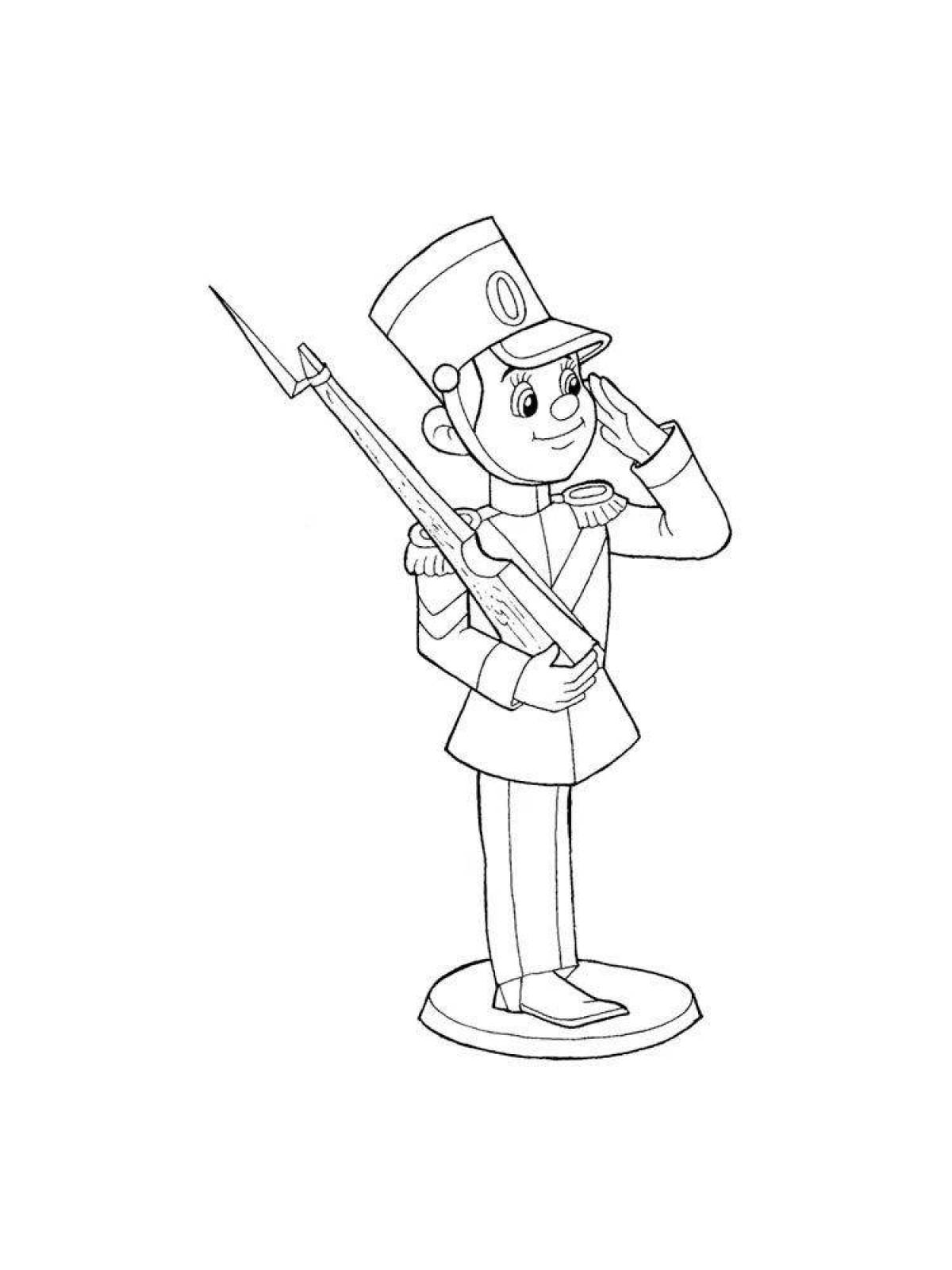 Adorable Tin Soldier Coloring Page