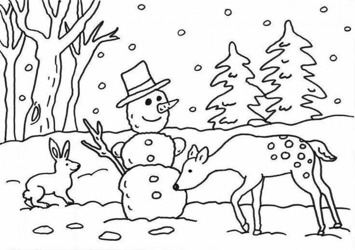 Coloring page cheerful kyzygy suretter