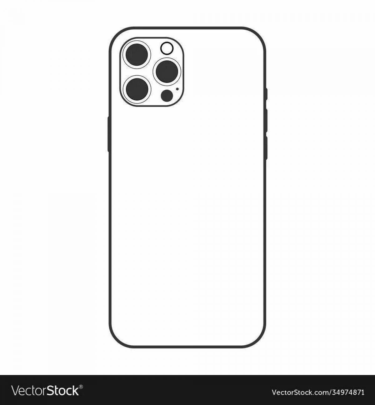 Awesome iphone 14 coloring page