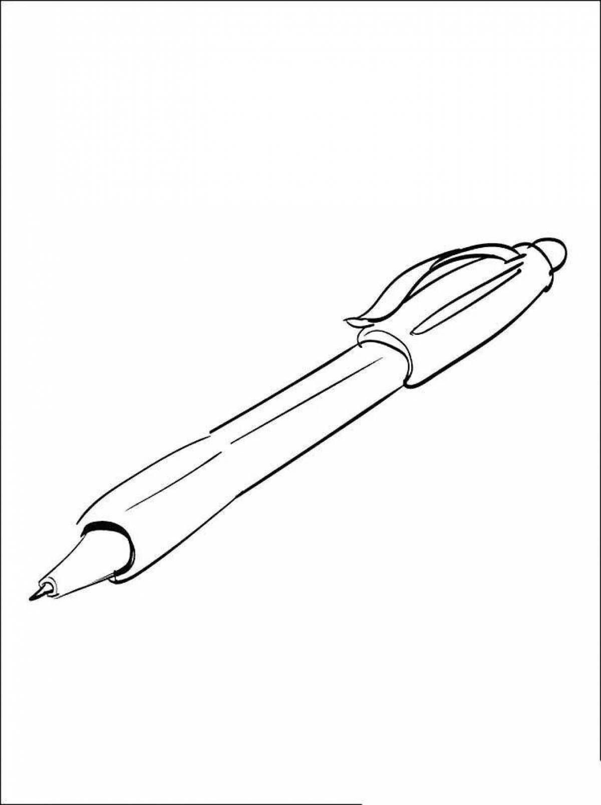 Fun coloring book with pen for kids
