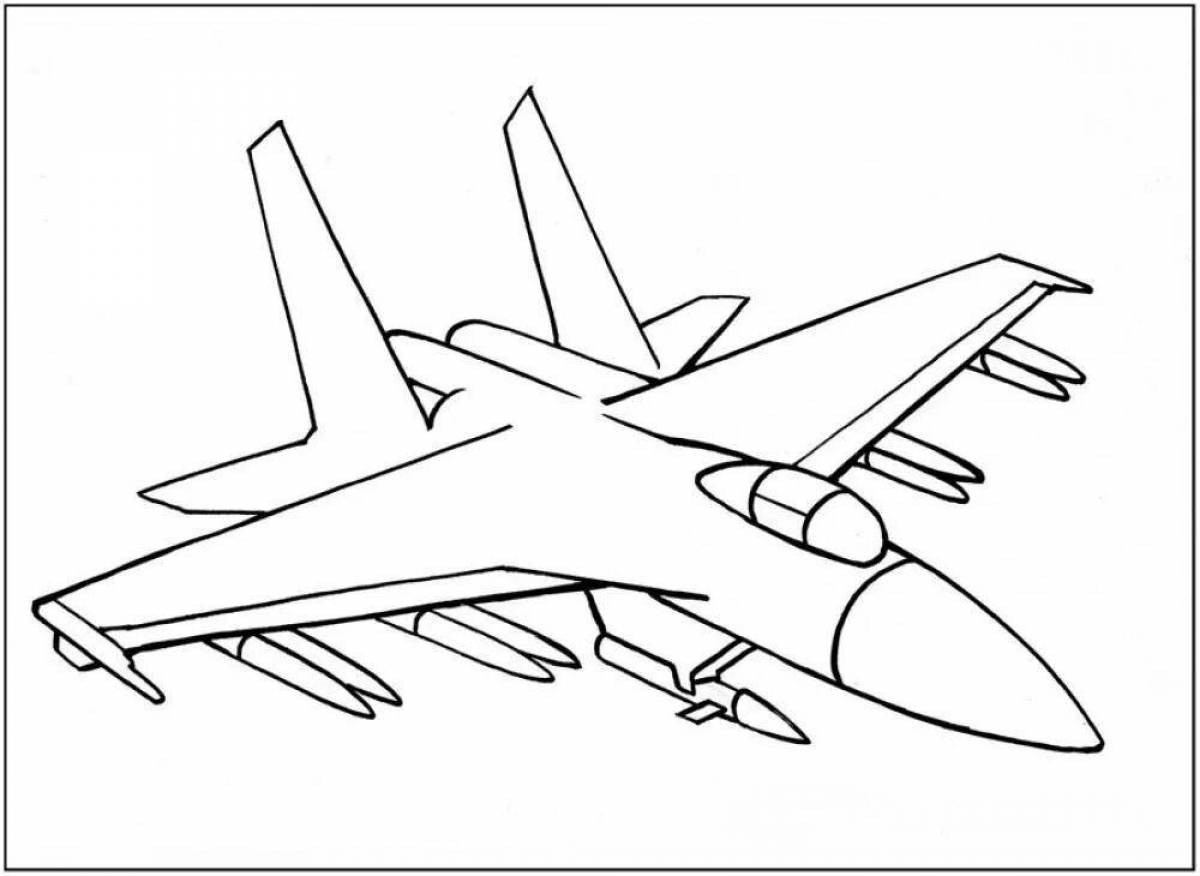 Bold fighter coloring pages for kids