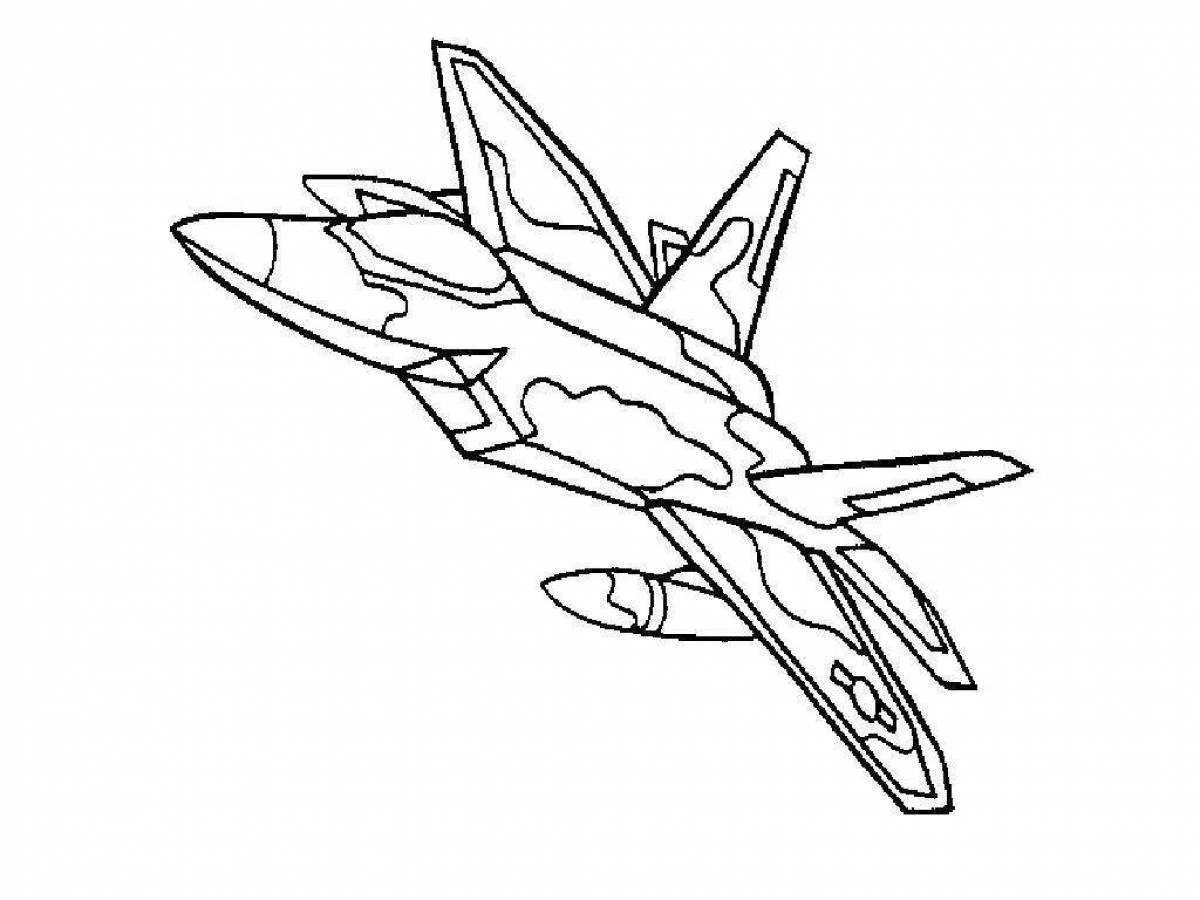 Amazing fighter coloring page for kids