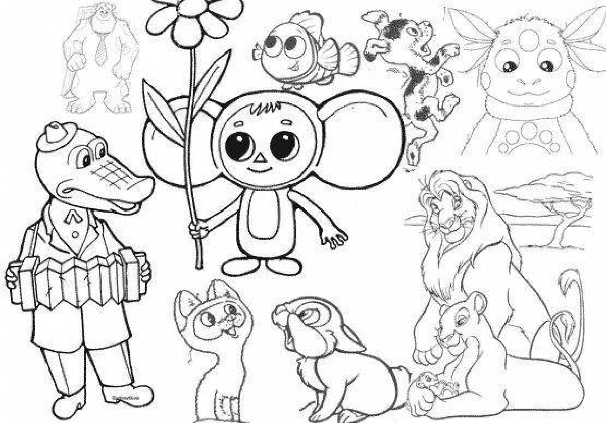 Intriguing cheburashka by numbers coloring