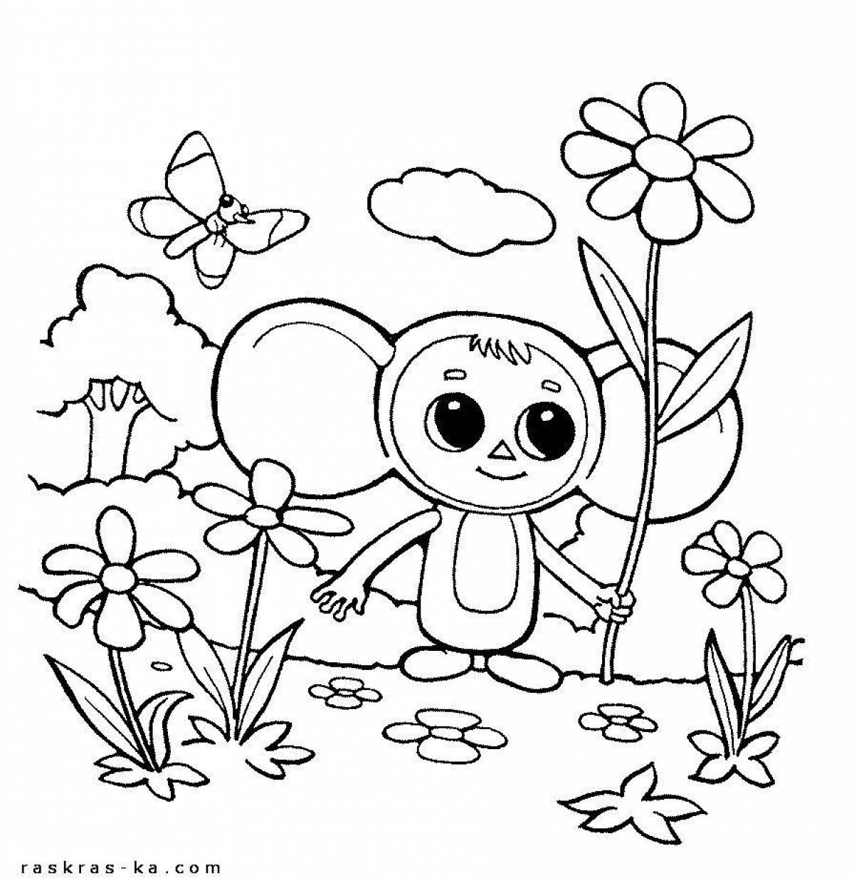 Coloring exquisite cheburashka by numbers