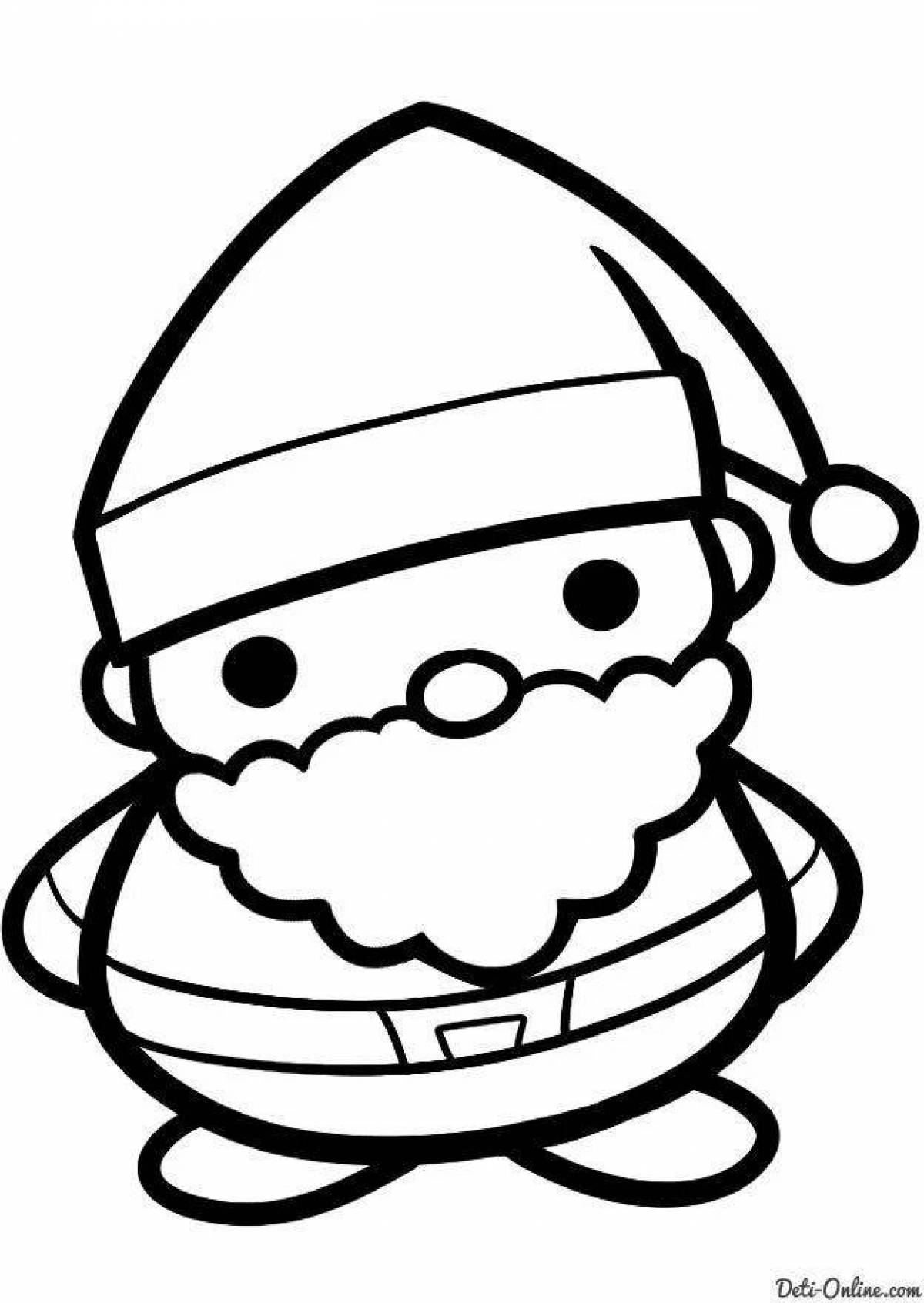Playful coloring christmas little pictures