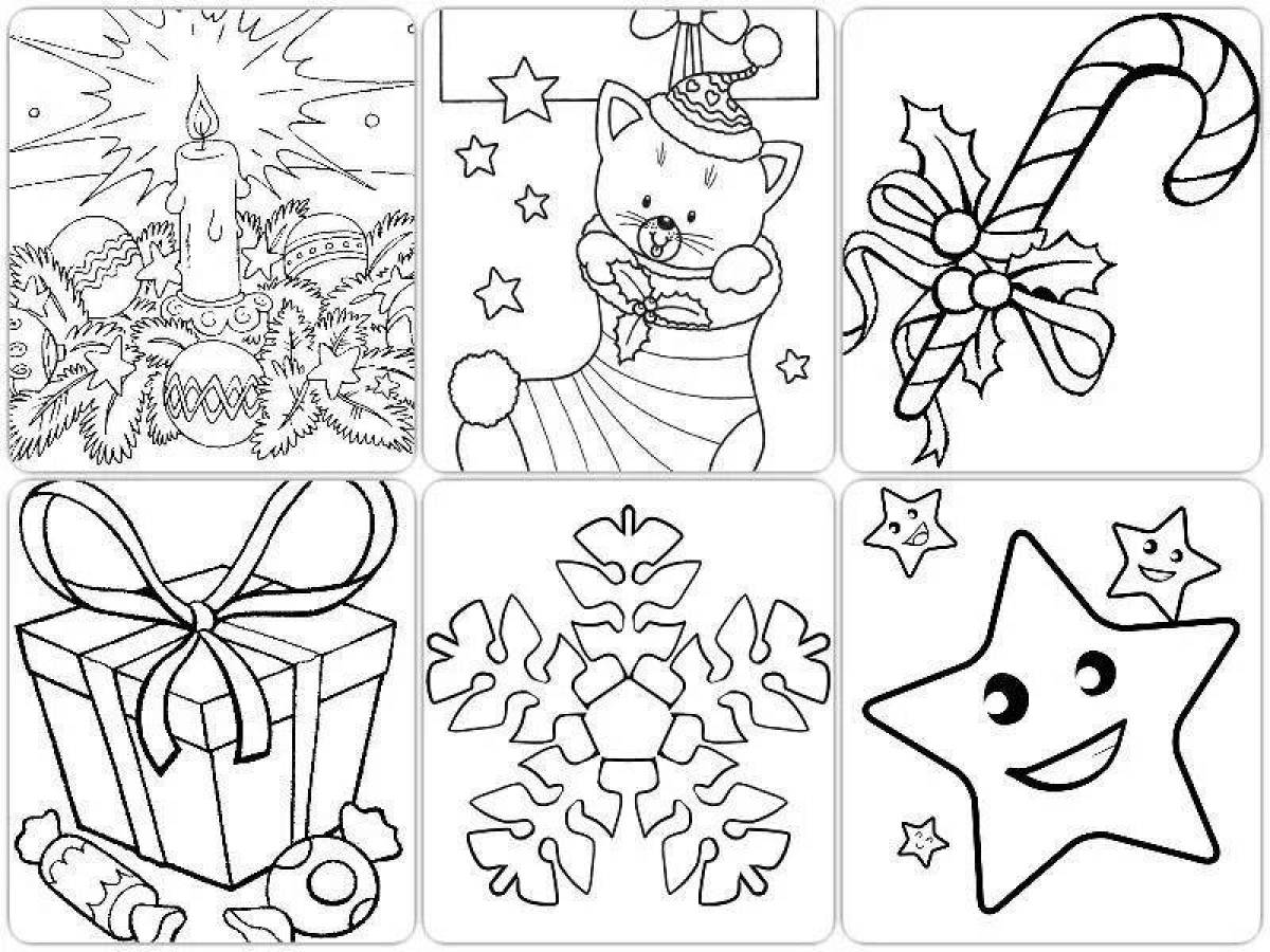 Amazing coloring Christmas little pictures