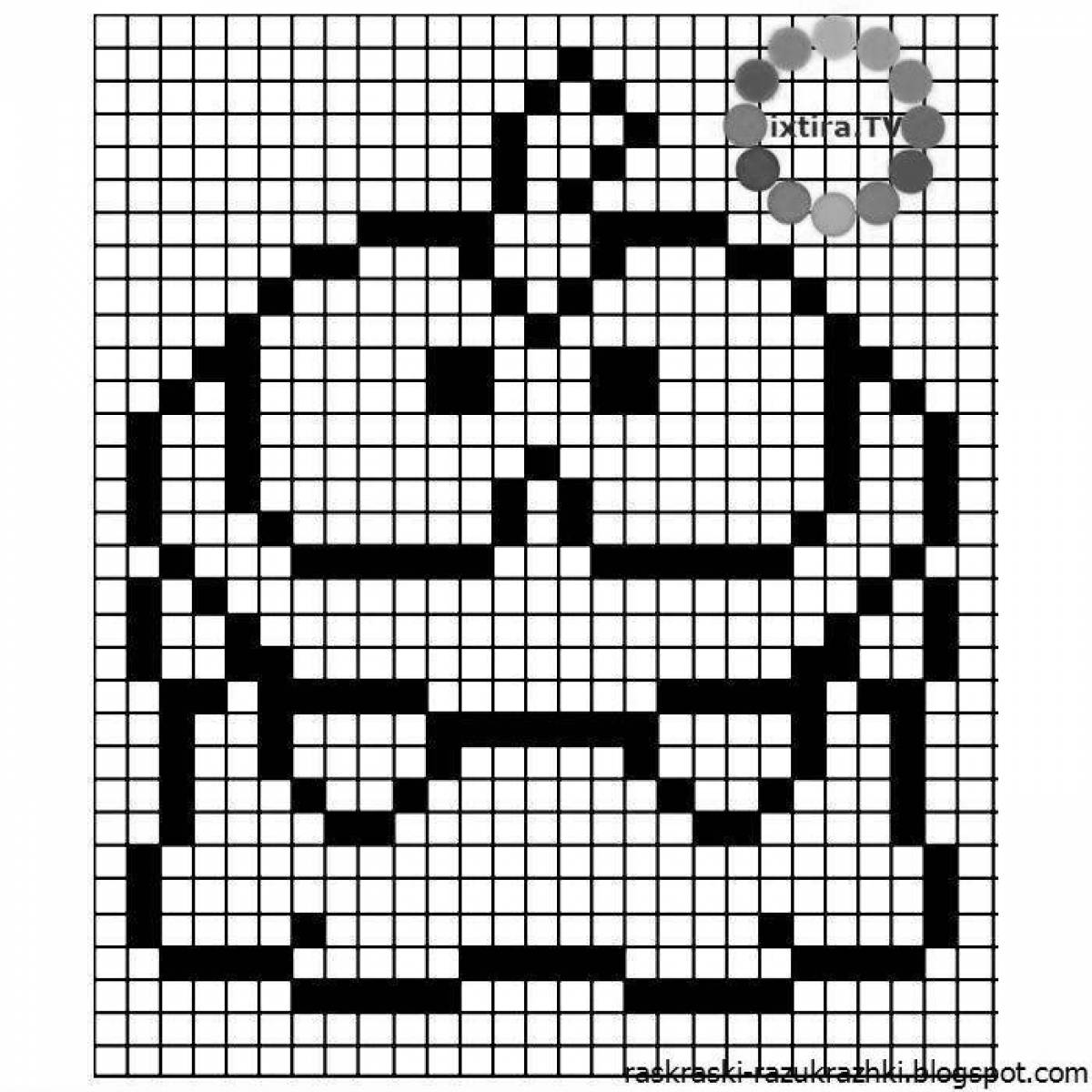 Awesome pixel art coloring book