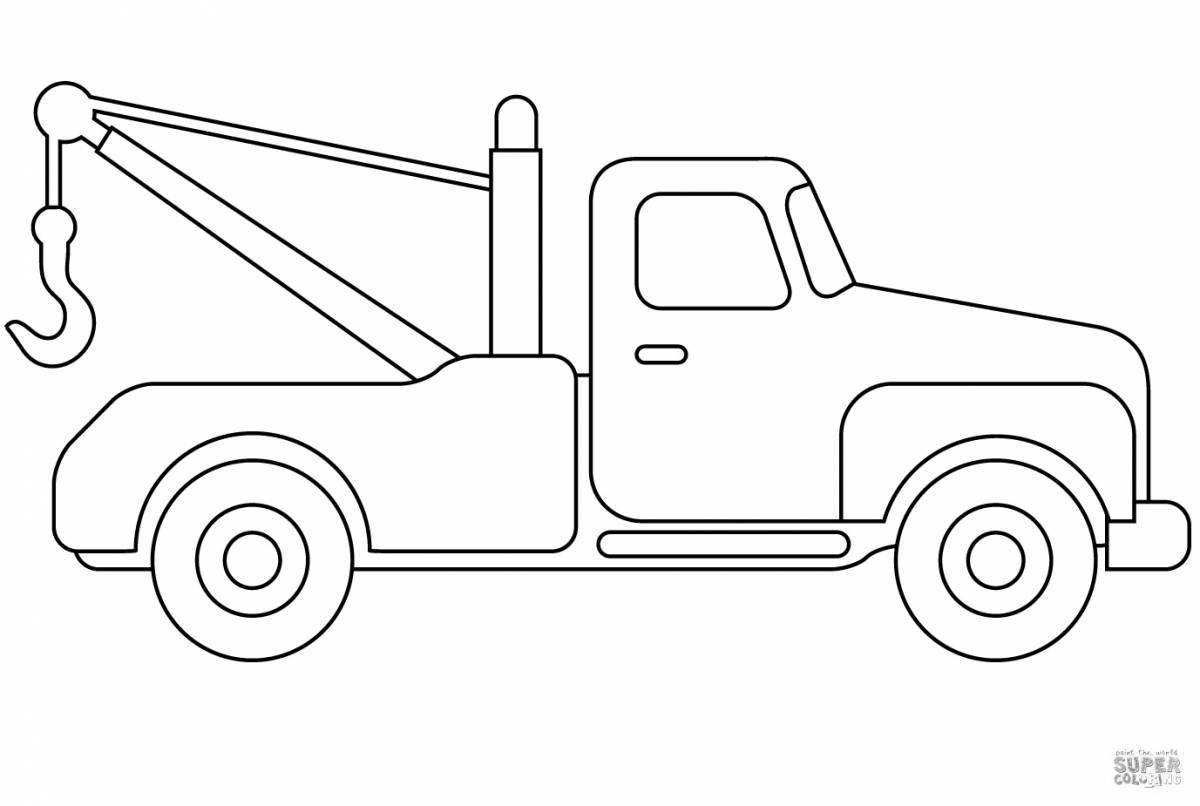 Outstanding tow truck coloring book for the little ones