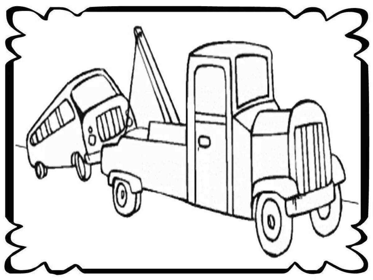 Fantastic tow truck coloring book for teens