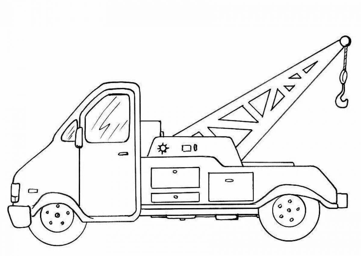 Great tow truck coloring book for babies