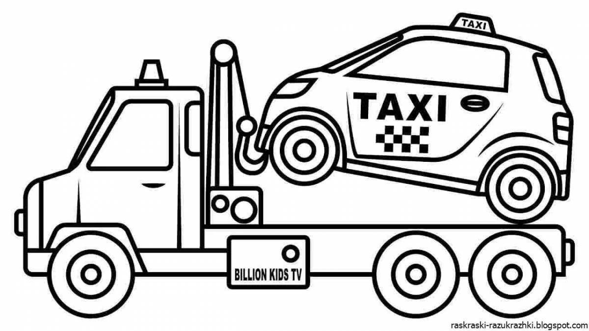 Fabulous tow truck coloring book for kids and teens