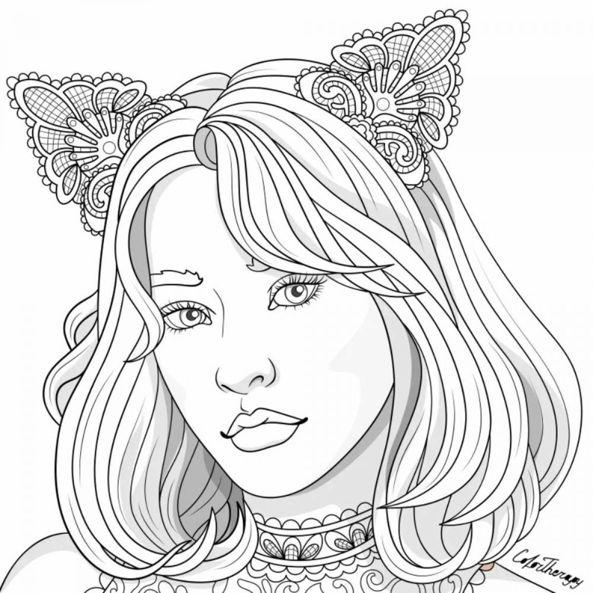Color-mania coloring pages for girls all