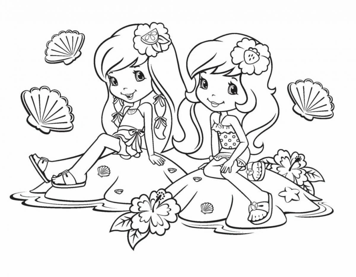 Color-joy coloring page for girls all