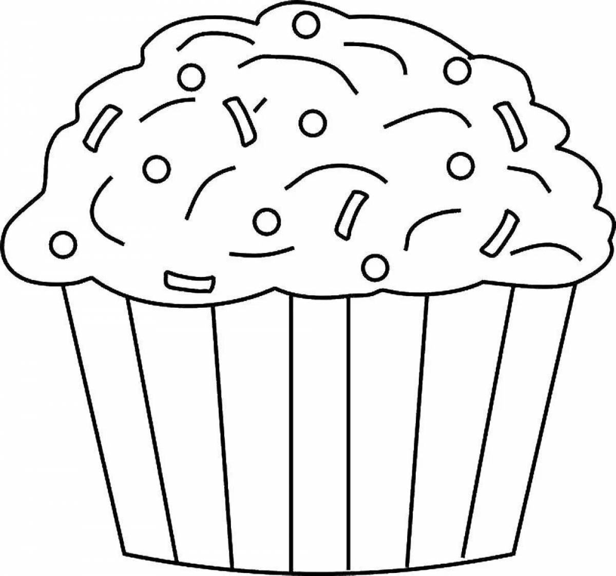 Cute cupcake coloring pages for kids