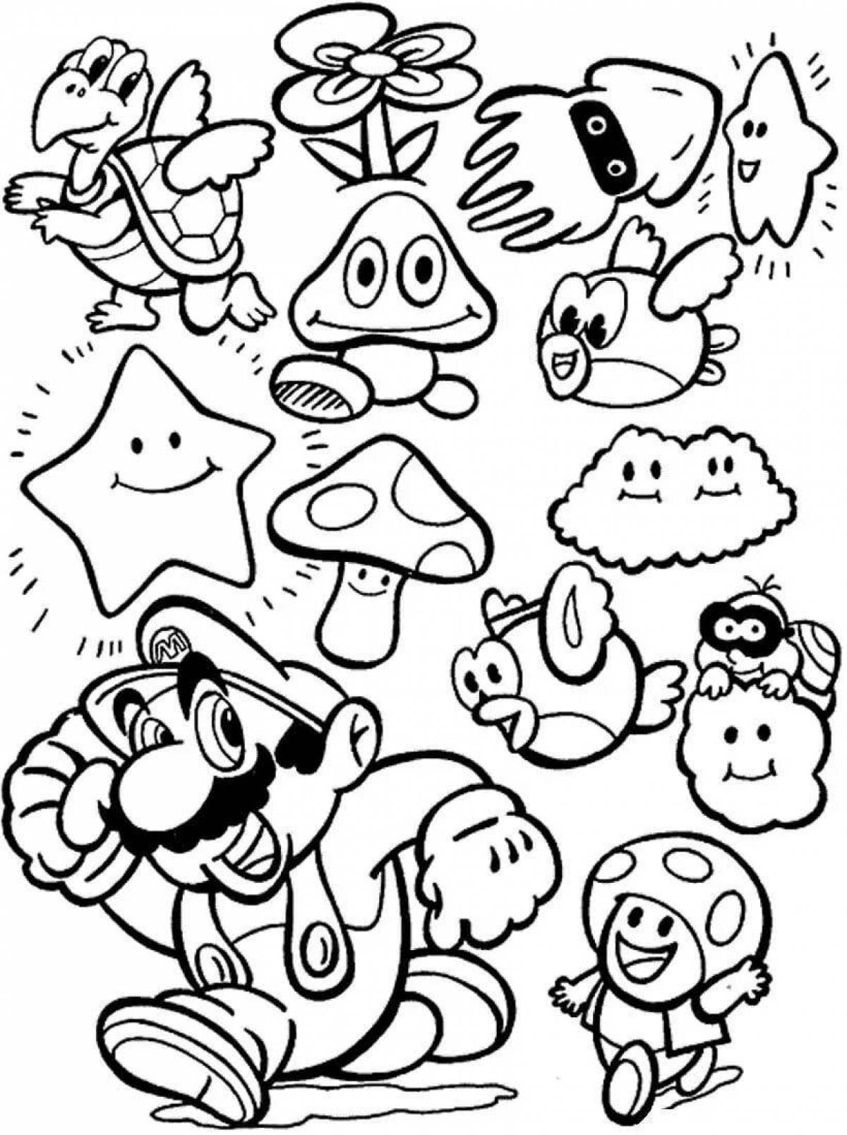 Mario coloring book for kids