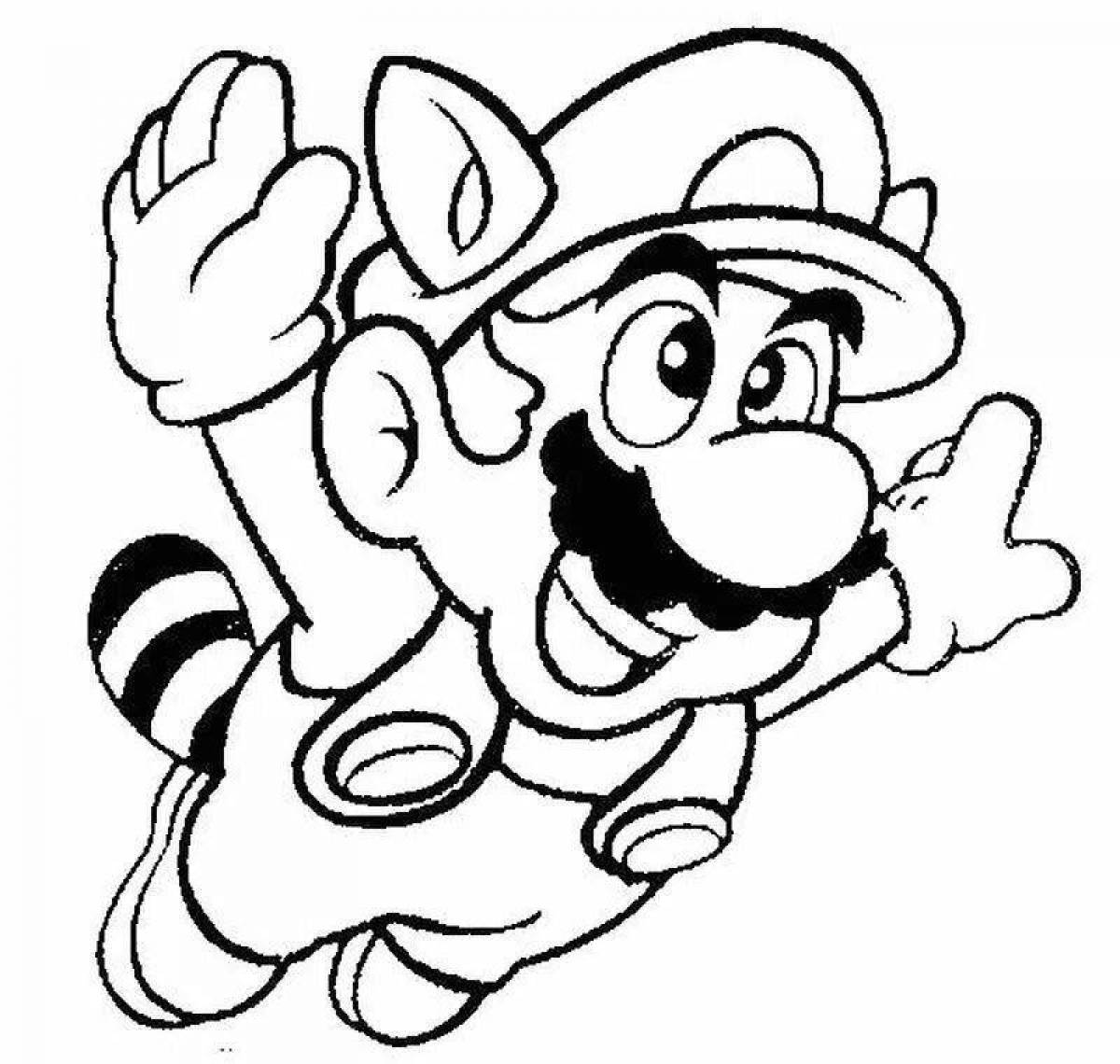 Playful coloring mario for kids