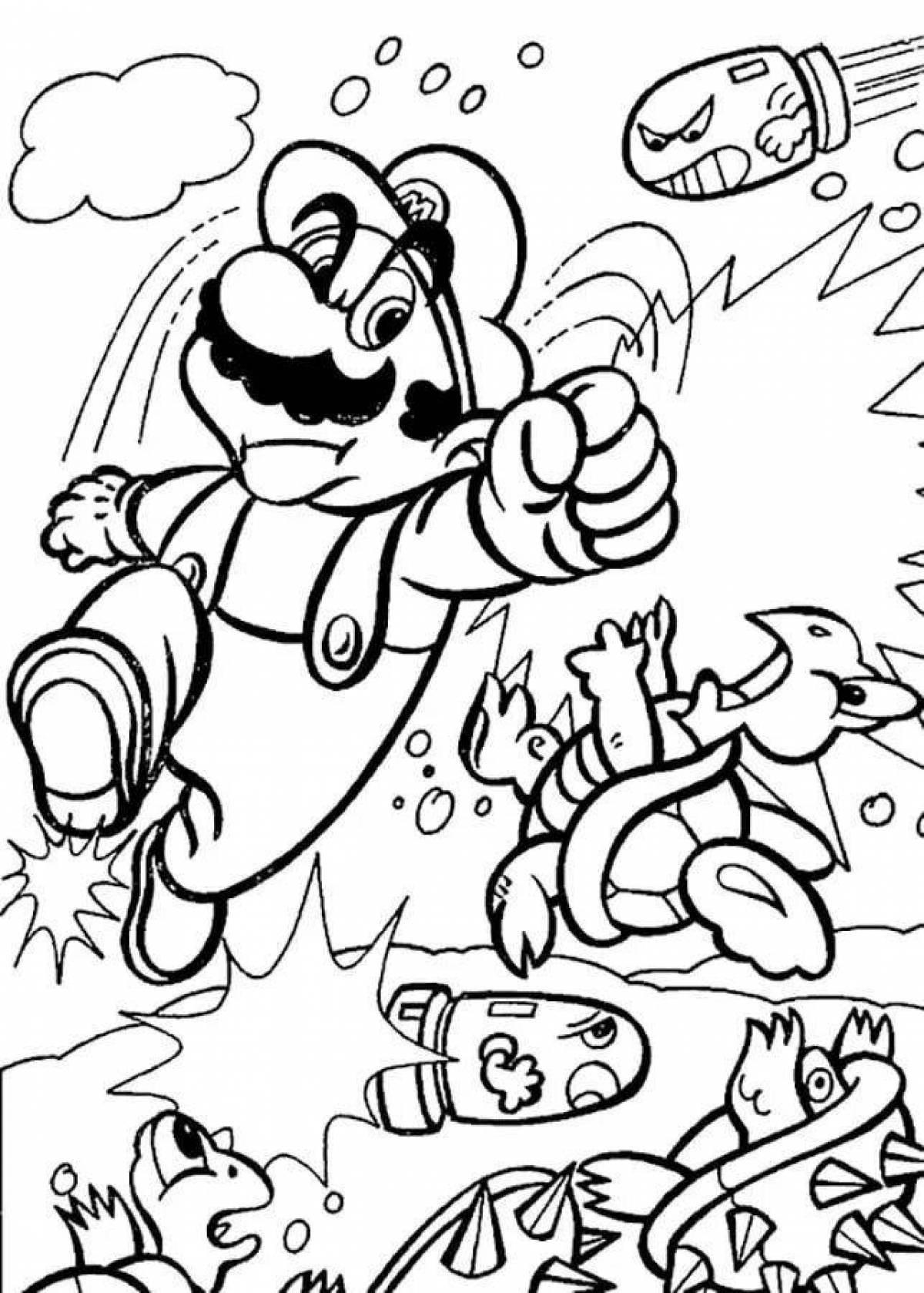 Innovative mario coloring book for kids
