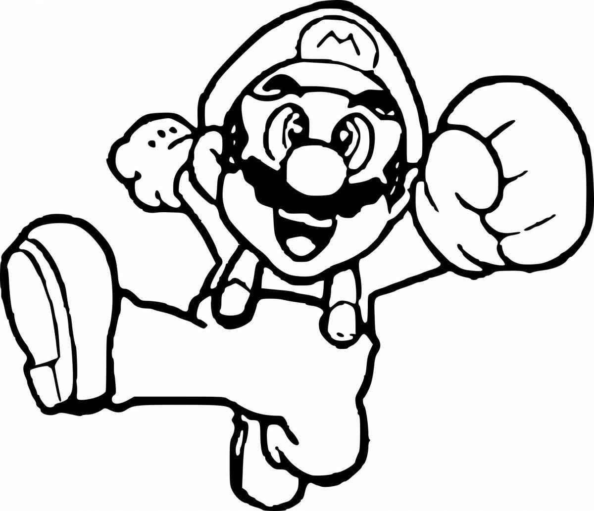 Mario funny coloring book for kids
