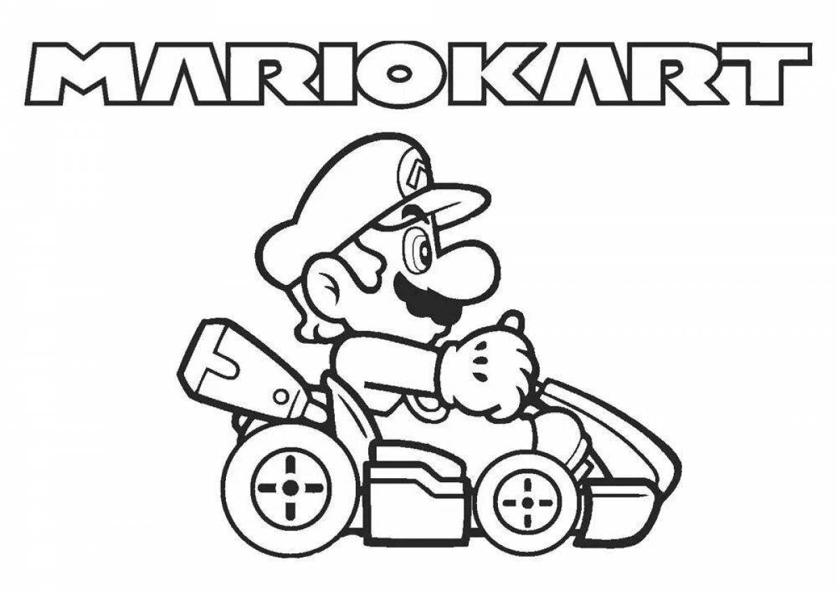 Color-frenzy mario coloring page for kids