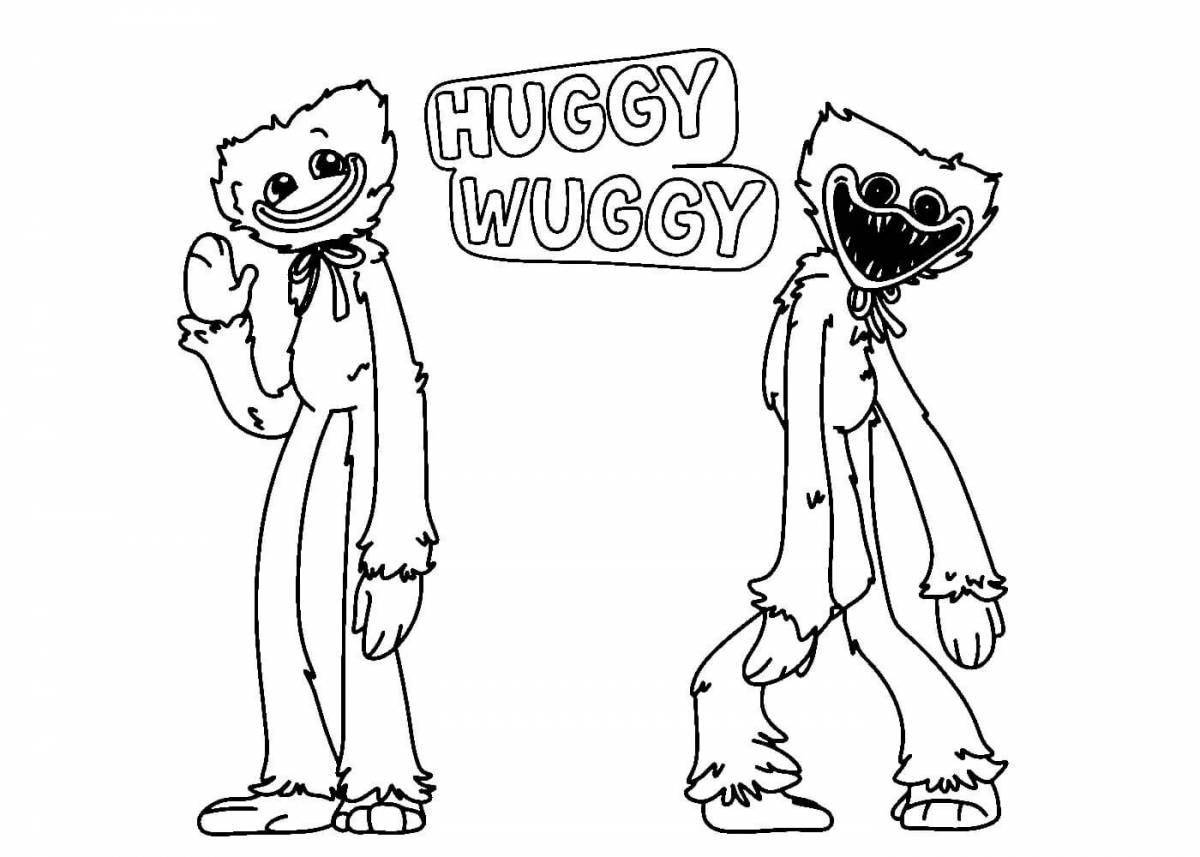 Happy huggies waggie coloring page