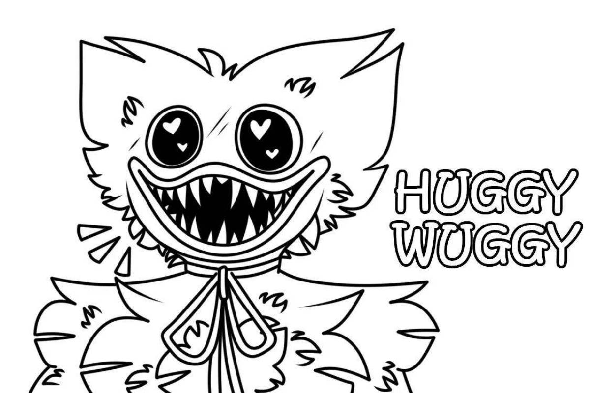 Huggies waggie playful coloring page