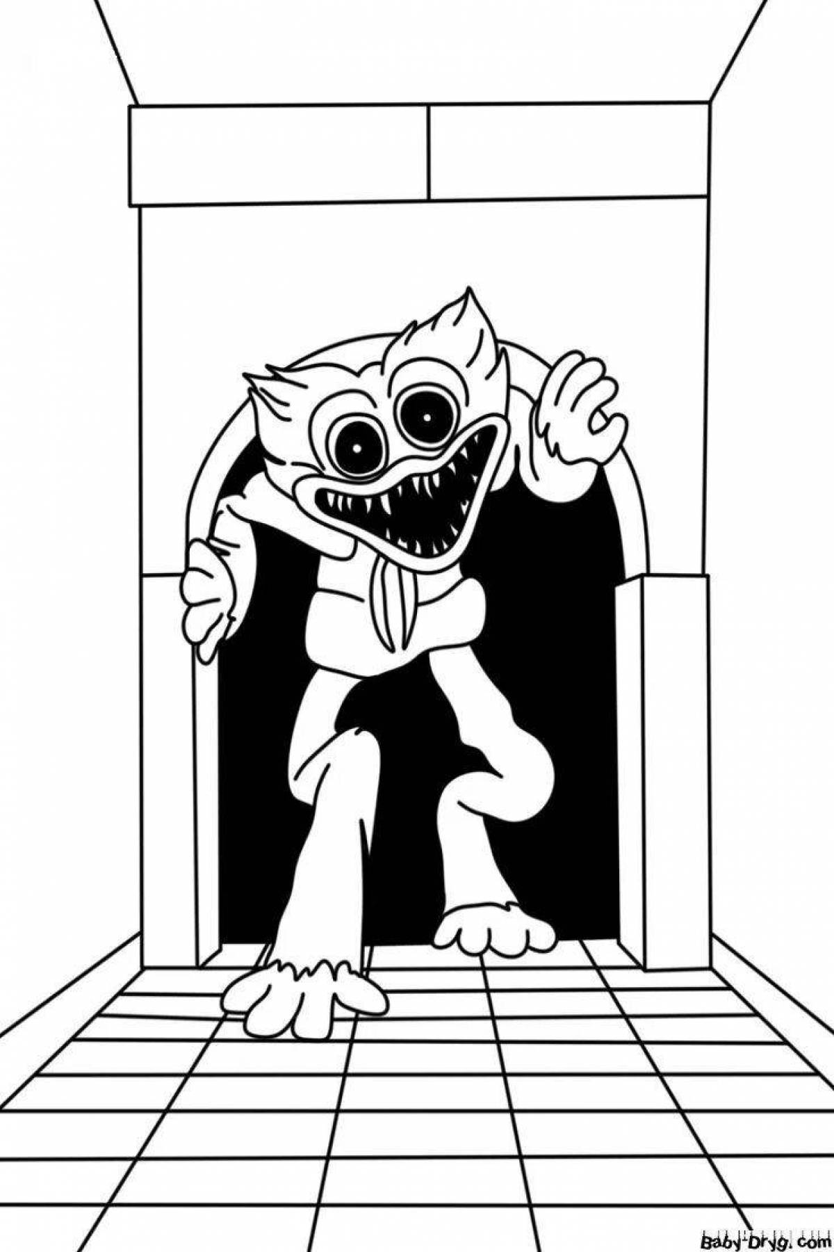 Cute huggies waggie coloring page