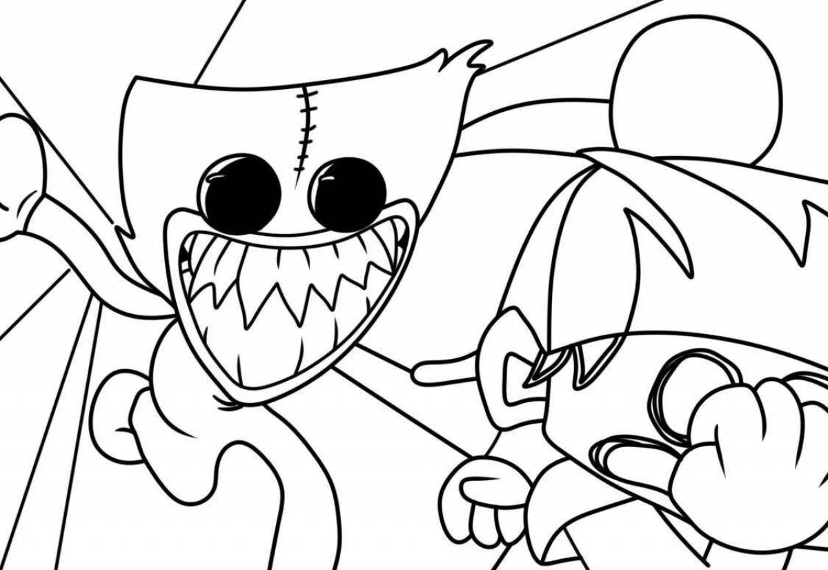 Adorable huggies waggie coloring page