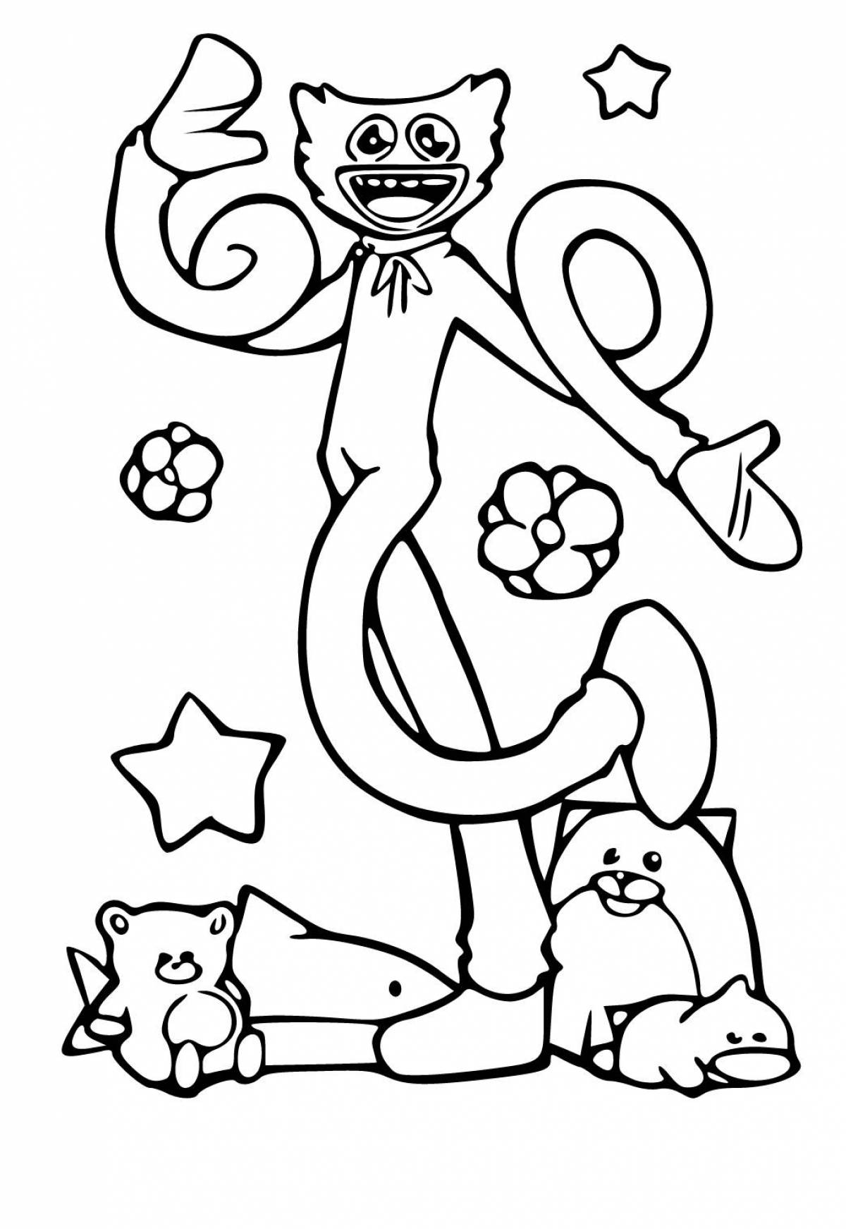 Dazzling huggies waggie coloring page