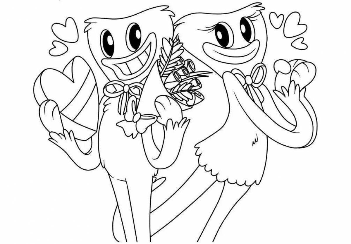 Radiant huggies waggie coloring page