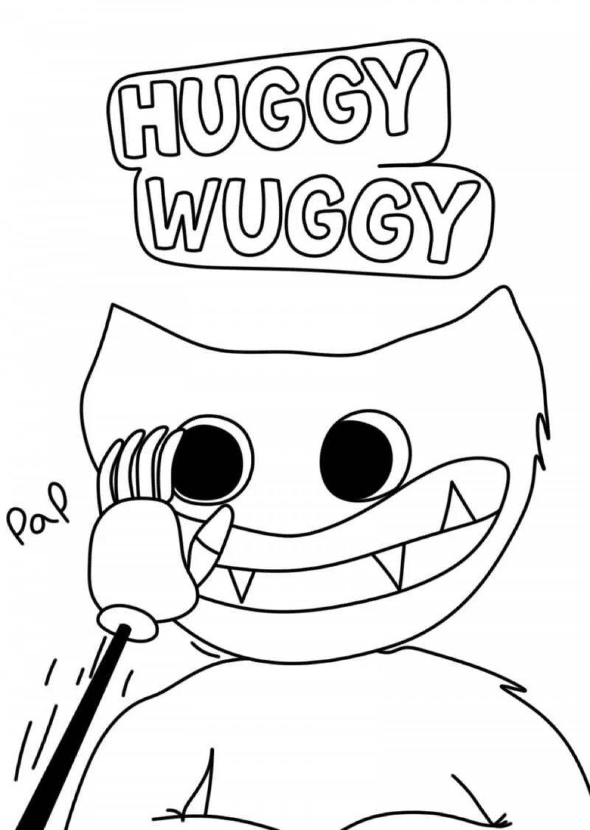 Vivacious huggies waggie coloring page