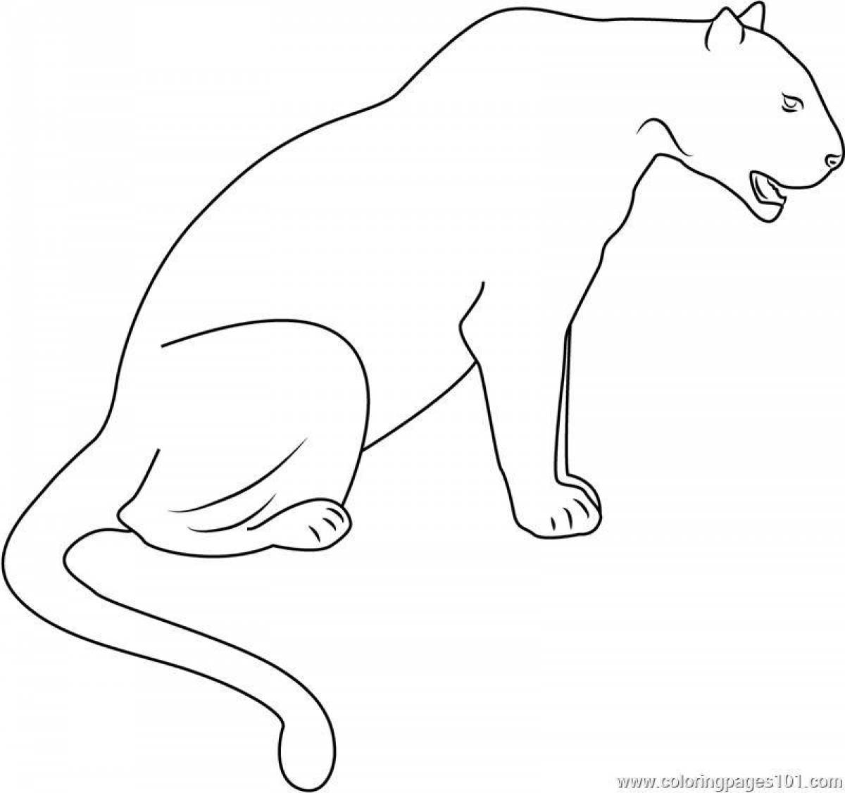 Exotic panther coloring book for kids