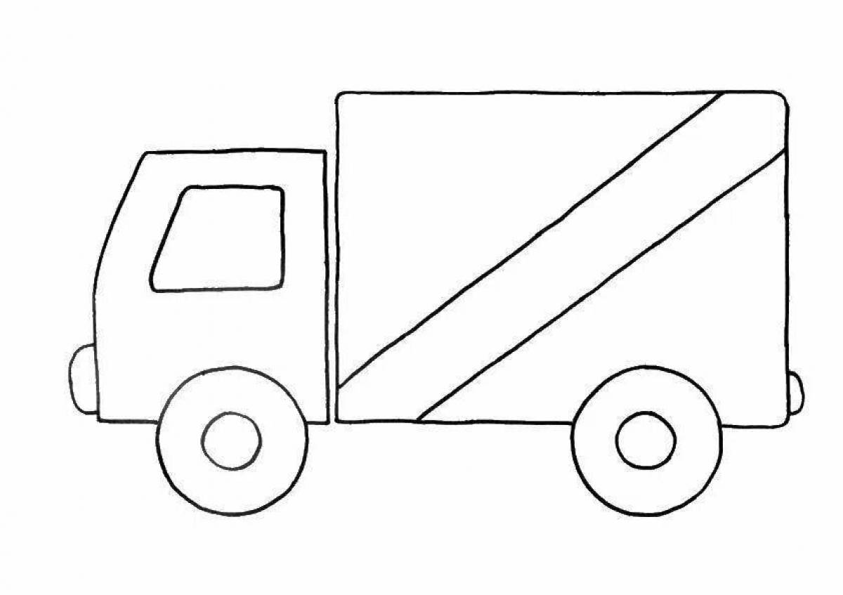 Fun kids truck coloring page