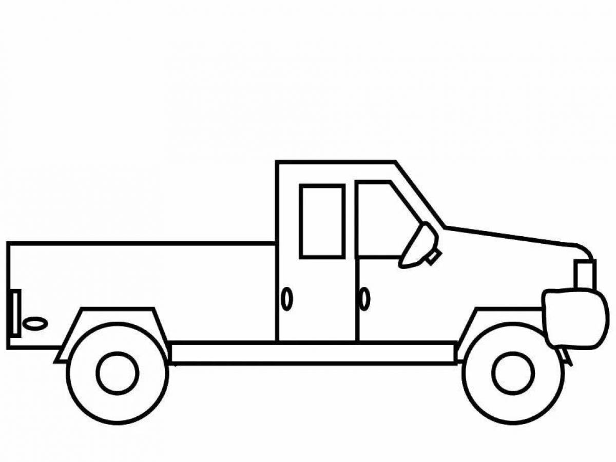Контур грузовой машины для детей