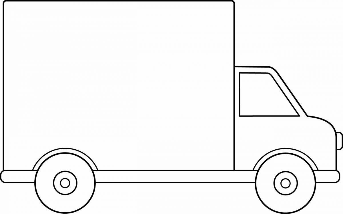 Coloring page nice truck for kids