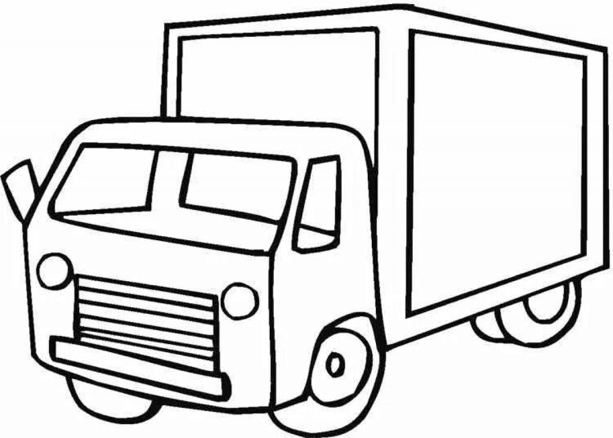 Fun truck coloring for kids