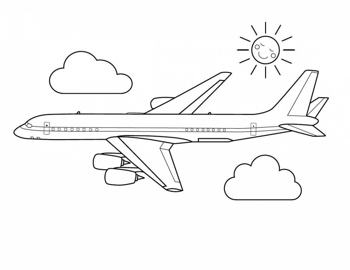 Vibrant airplane coloring book for kids