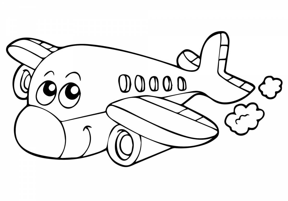 Гипнотический самолет раскраски для детей