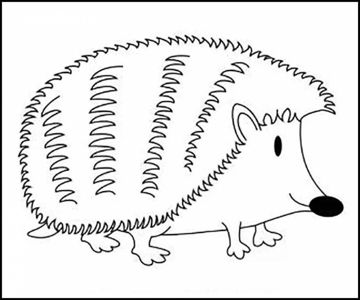 Pinkless hedgehog coloring book for kids