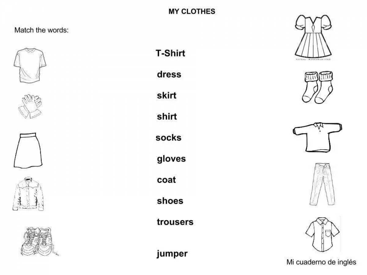 Coloring for children's clothes with color filling