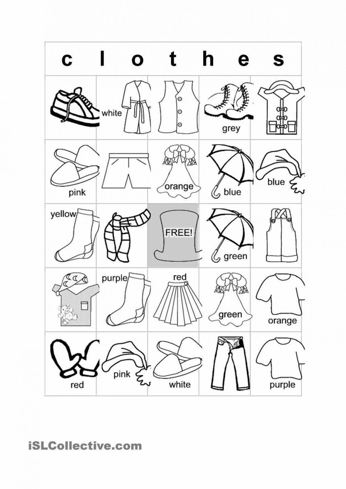 English for kids clothes #5