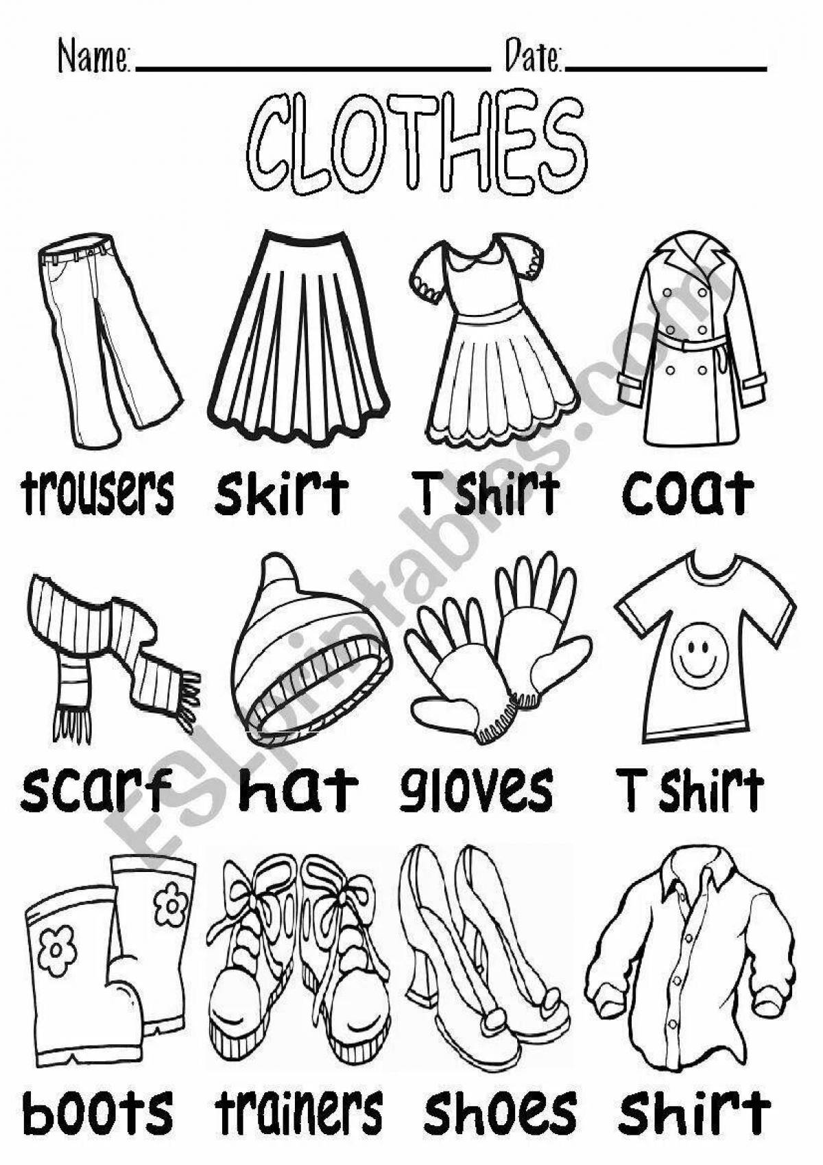 На английском для детей одежда #15