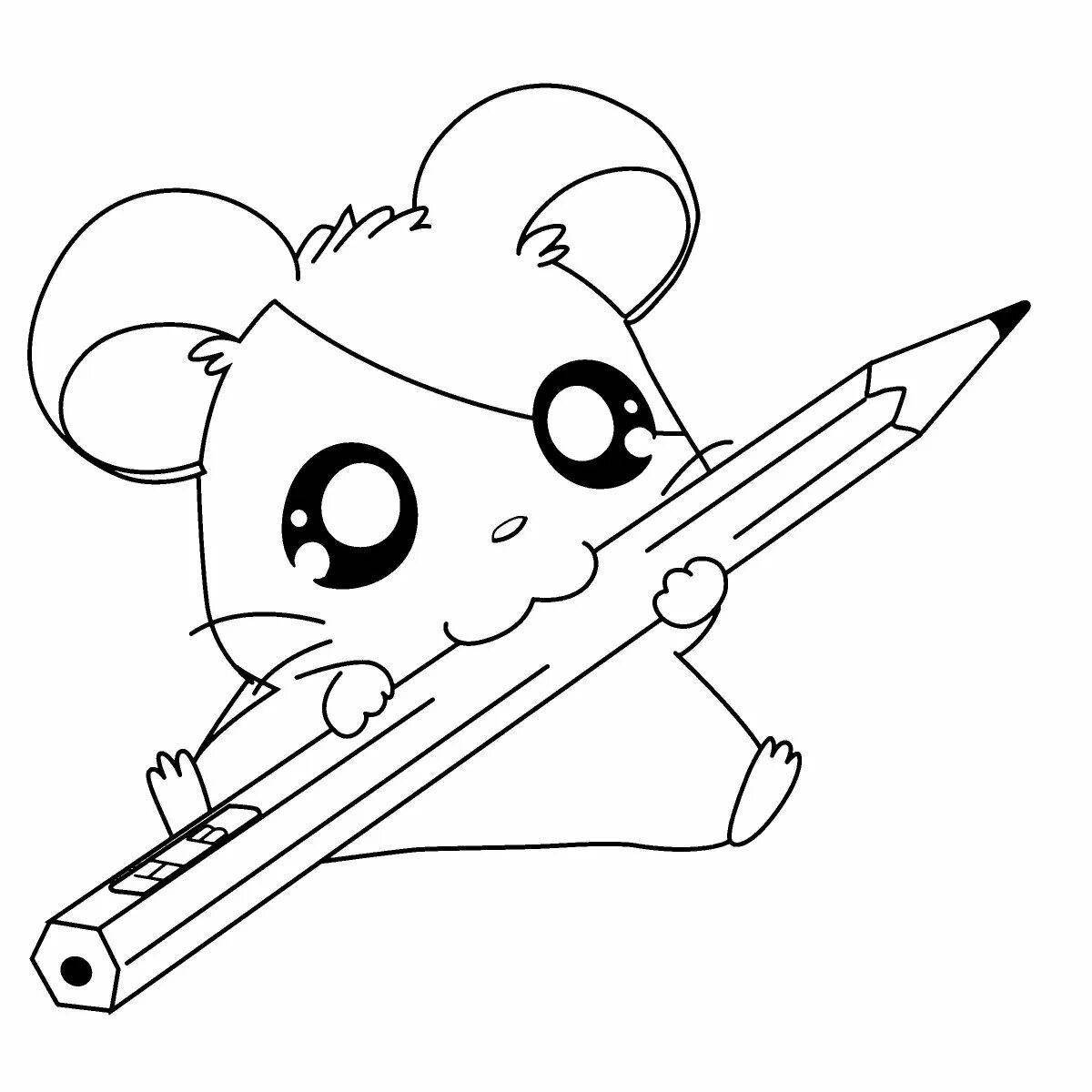 The cutest in the world playful coloring page
