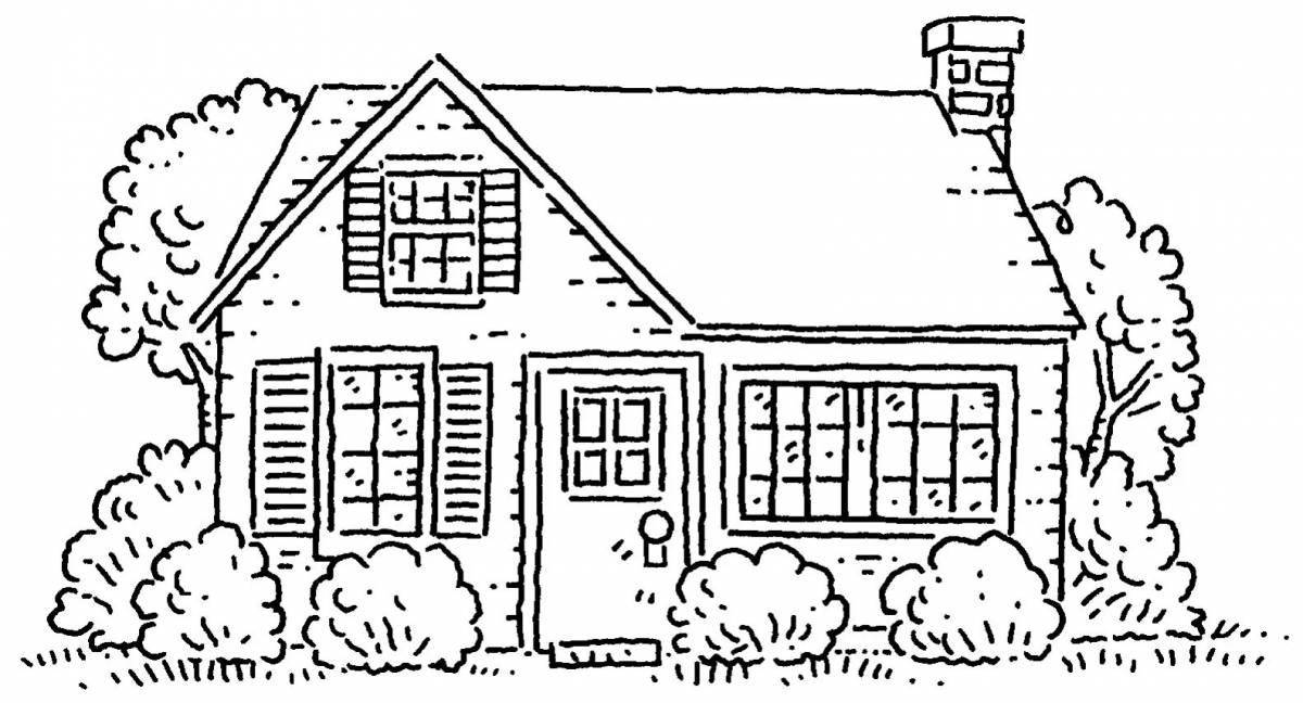 Fabulous country house coloring book for kids