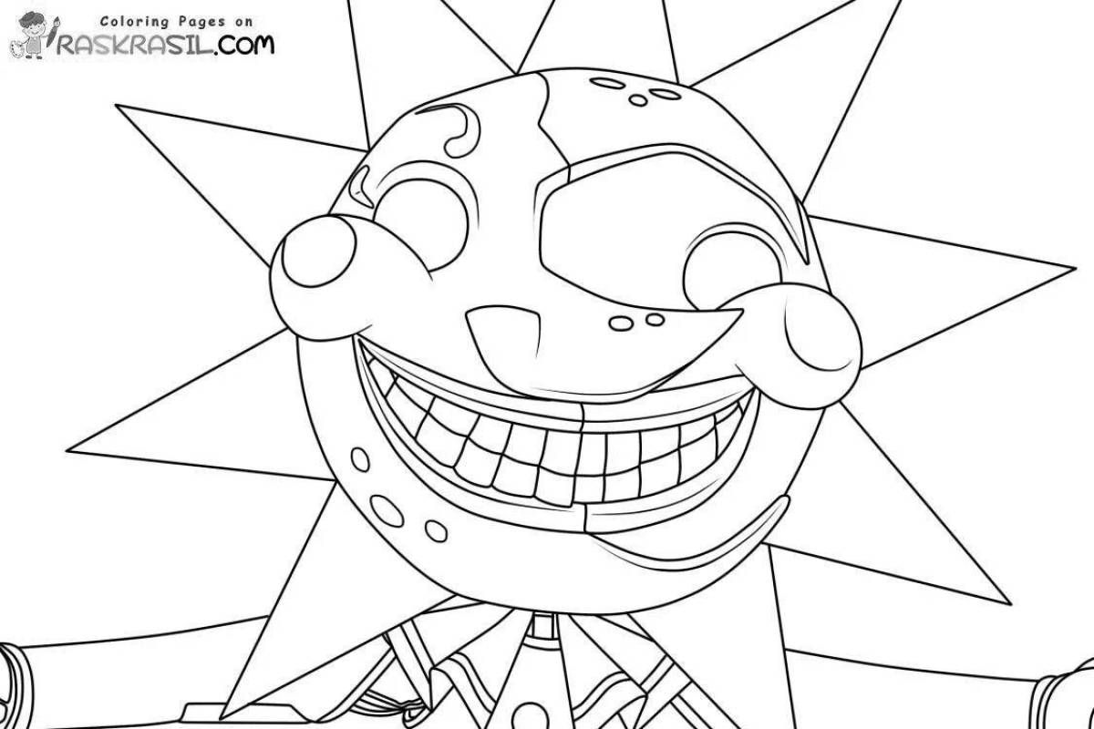 Fnaf 9 sun and moon dazzling coloring book