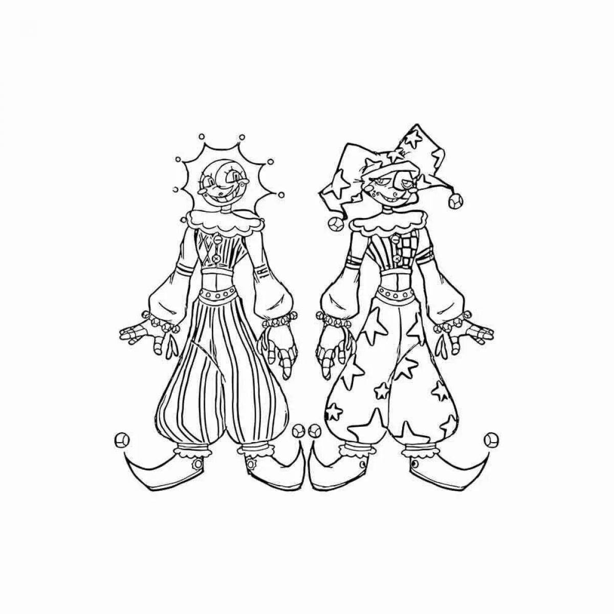 Fnaf 9 sun and moon coloring page