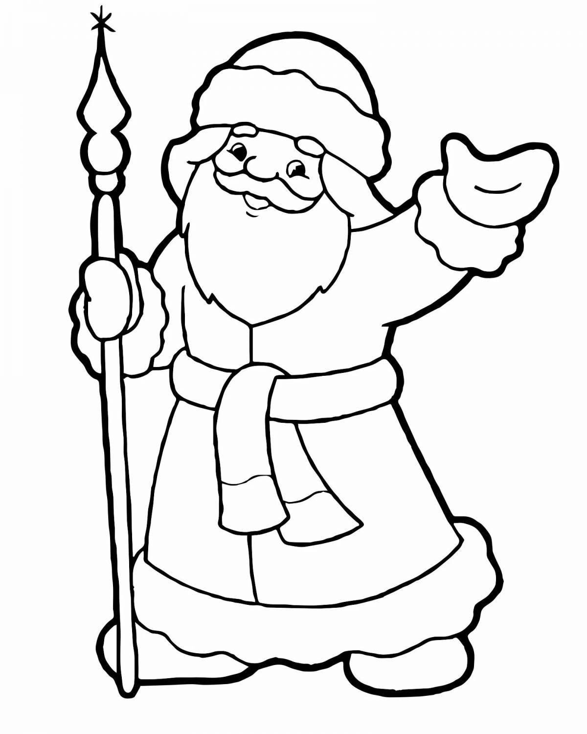Colorful Santa Claus coloring book for children 2-3 years old